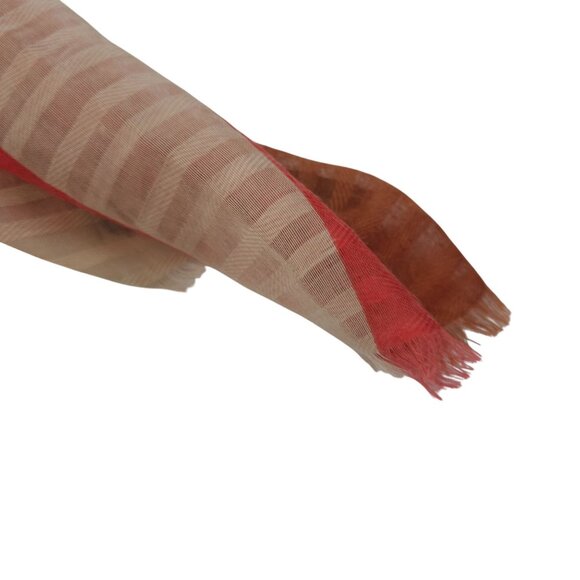 Womens Multicolor Raw Edge Sheer Scarf OS Very Large Shawl Cover Cape Thin - Picture 13 of 16